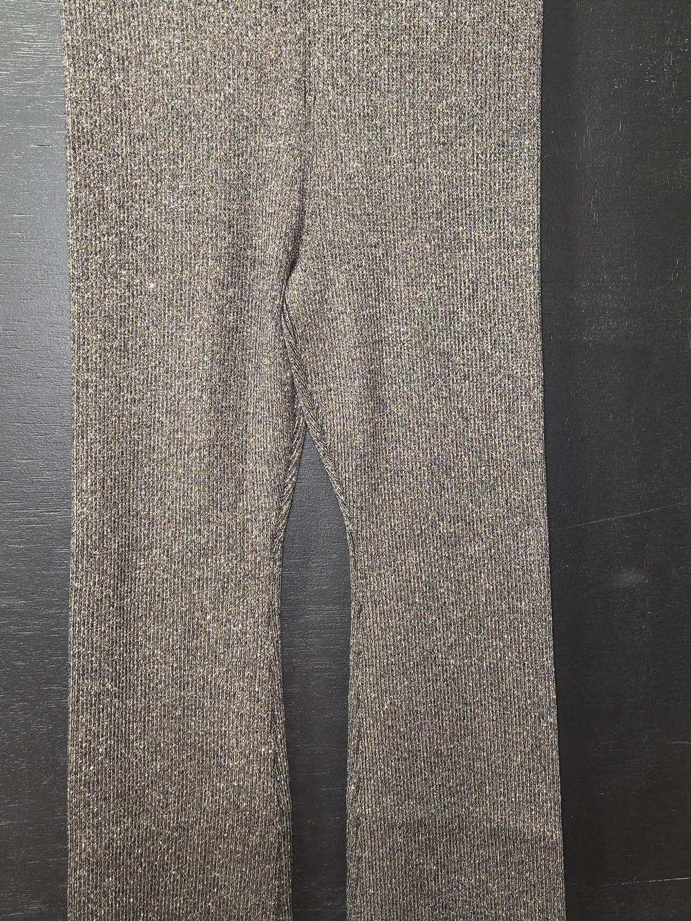 House of Harlow 1960 Metallic Bronze Ribbed Flare Pants